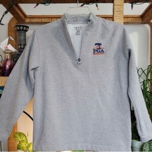 Garb PGA 2020 Harding Park Quarter Zip Large Age 9-10 Gray